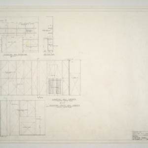 W. C. Lewis, Sr. Residence -- Den Bookcase and Hall Cabinets Elevations