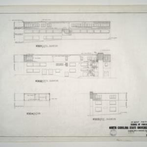 NCSU Forestry School -- South, North, West Elevations