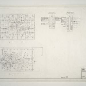 NC State College Fraternity Housing -- House #9 - Second and Main Floor Electrical Plan