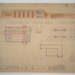 University of Oklahoma Student Competitions -- Class B Project V "A Suburban Railway Station"