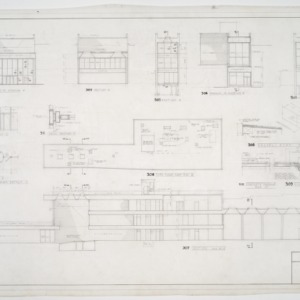 Office Building for Branch Banking & Trust Company, Fayetteville, NC -- Section, third floor plan, details