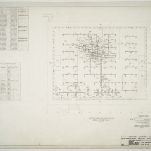 Northwestern Mutual Insurance Company, Midwestern Department Office Building -- Heating and air conditioning main floor plan