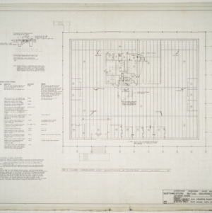 Northwestern Mutual Insurance Company, Midwestern Department Office Building -- Main floor underfloor duct, receptacle, and telephone duct layout