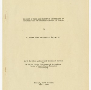 Writings on agricultural machinery and production, 1932-1945