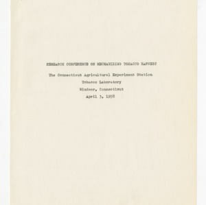 Conference materials, 1957-1958