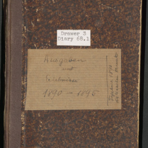 Carl Alwin Schenck Diary, 1890 - 1895