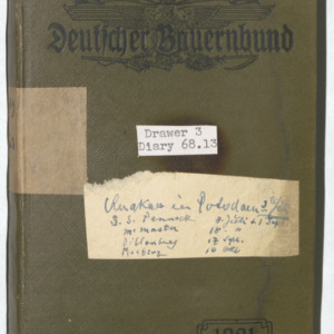 Carl Alwin Schenck Diary, 1921