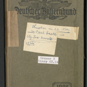 Carl Alwin Schenck Diary. 1922