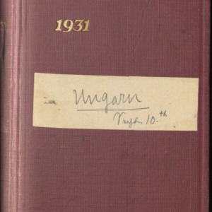 Carl Alwin Schenck Diary. 1931