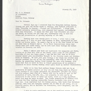Carl Alwin Schenck Papers. Correspondence with Students -- Lorraine Jones, 1949