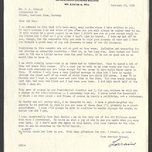 Carl Alwin Schenck Papers. Correspondence with Students -- Lorraine Jones, 1952 - 1953