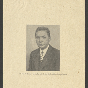 Carl Alwin Schenck Papers.  Biltmore Forest School Papers -- Biographical Information -- Bollinger, LeVan