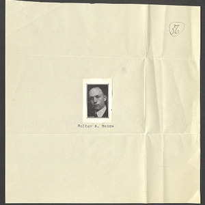 Carl Alwin Schenck Papers. Biltmore Forest School Papers -- Biographical Information -- Henze, Walter