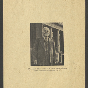 Carl Alwin Schenck Papers. Biltmore Forest School Papers -- Biographical Information -- Illick, Joseph