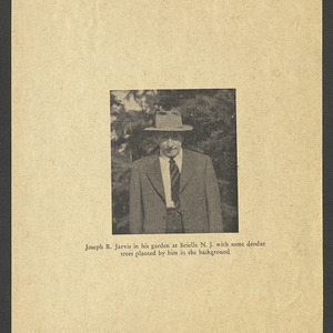 Carl Alwin Schenck Papers. Biltmore Forest School Papers -- Biographical Information -- Jarvis, Joseph