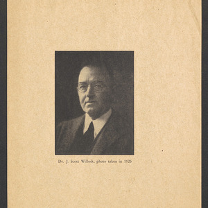 Carl Alwin Schenck Papers. Biltmore Forest School Papers -- Biographical Information -- J. Scott Willock
