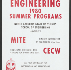 Engineering 1980 Summer Programs Flyer