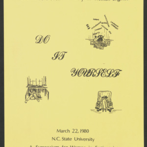 "Do It Yourself" Symposium for Women in Engineering flyer, 1980