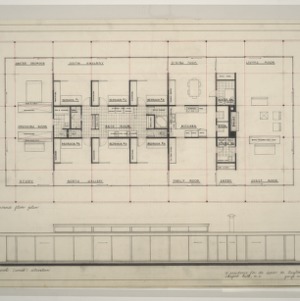 Isaac M. Taylor Residence -- Ground Floor Plan and Elevation