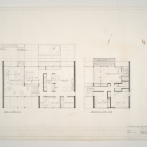 Lipman Residence -- First Floor and Mezzanine Floor Plans