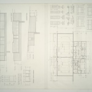 Virginia Cigarette Service Warehouse -- Ground Floor Plan and Elevations
