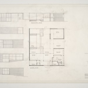 K.F. Adams Residence -- Floor Plan and Sections