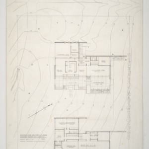 K.F. Adams Residence -- Plot and Floor Plans