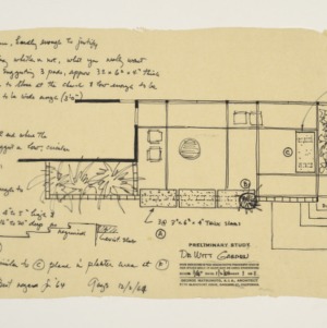 DeWitt Residence -- Preliminary Study: Sketches of Garden