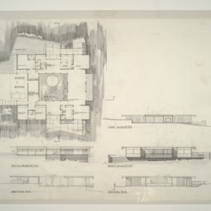 Thrower Residence I -- Elevations and Floor Plan
