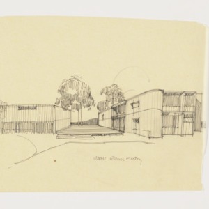 Thrower Residence I -- Exterior Sketch