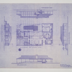 E.K. Thrower Residence -- Exterior and Floor Plan