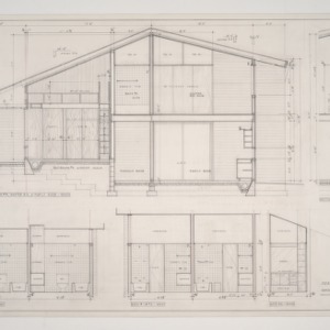 Frank Moore House -- Sections and Interior Elevations