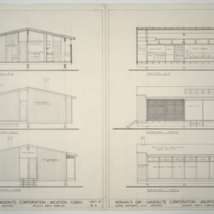 Vacation Cabin, Woman's Day -- Elevations
