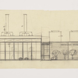 Park Shore Housing -- Power Plant Exterior Sketch