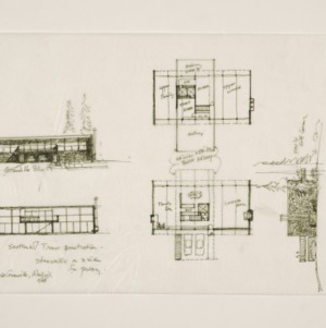 Park Shore Housing -- Exterior and Floor Plan Sketches