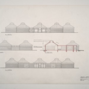 Park Shore Housing -- Bath House #1 Elevations and Sections