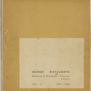 George Matsumoto Magazine & Newspaper Clippings scrapbook, Volume 2, 1959-1964