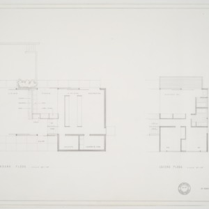 Residence for Mr. and Mrs. Eric M. Lipman -- Ground floor and second floor plans