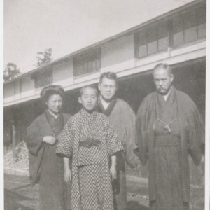 Yoshio Nishina with his uncle's family, 1920
