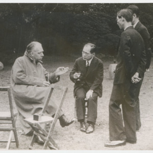 Dr. Yoshio Nishina with Dr. Niels Bohr in Tokyo, 1937