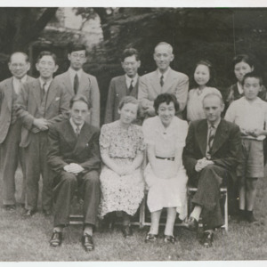 Dr. Yoshio Nishina with Dr. and Mrs. Rossland and others, 1941