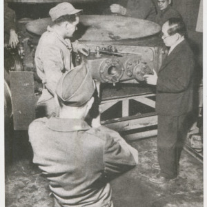 Dr. Yoshio Nishina at the destruction of the cyclotrons, November 1945