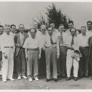Dr. Yoshio Nishina with the first U.S. scientist advisory group, 1947