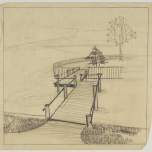 Meredith College -- Sketch of bridge