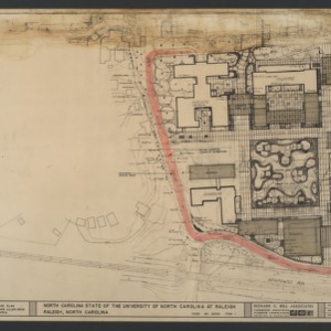 NCSU - University Plaza -- Preliminary Landscape Plan, West Portion: Gardner to Dan Allen Dr, North Campus Area