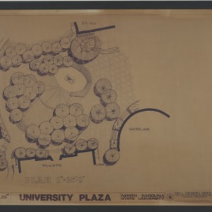 NCSU - University Plaza --  "Chrysalis" Sketch of Landscape Design of University Plaza
