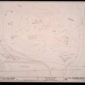 Pullen Park Phase VI Construction -- Area South of Railroad Topography Map