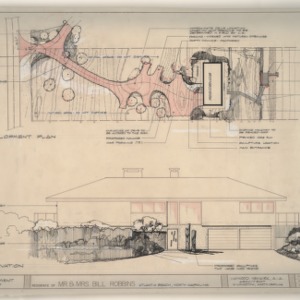 Residence of Mr. and Mrs. Bill Robbins -- Site Development Plan and Elevation