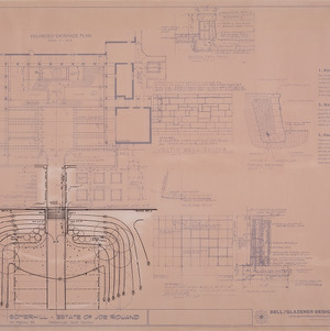 Joe Rowand Estate: Somerhill -- Enlarged entrance plan and construction drawings