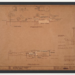 Turner Residence, Alterations -- Ground and First Floor Plans, Elevation and Sections